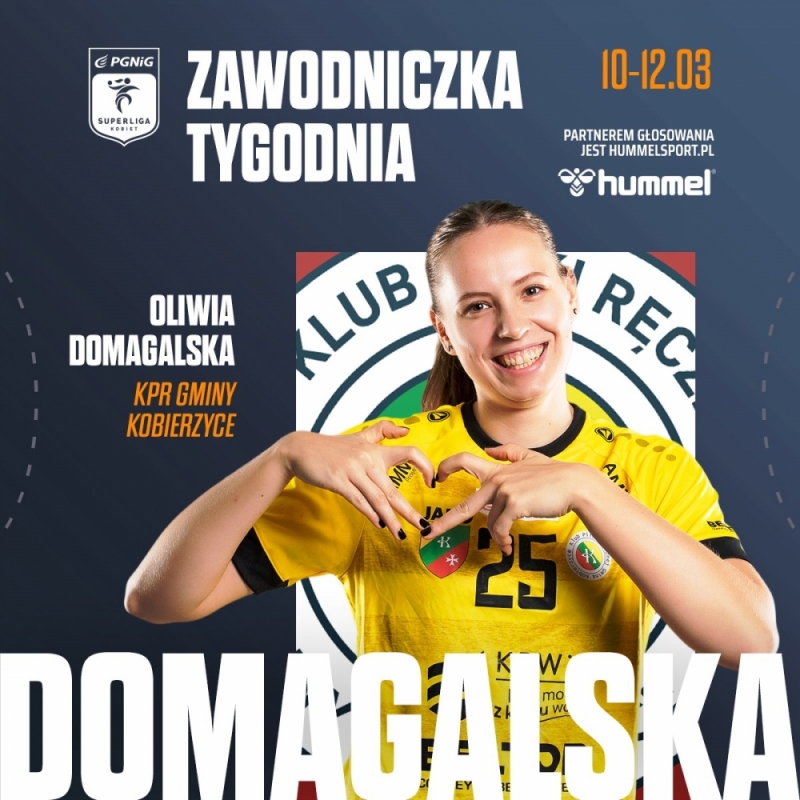 Wyróżnienie dla zawodniczki KPR Gminy Kobierzyce - fot. Superliga Kobiet Facebook