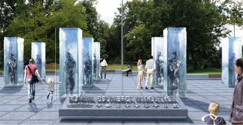 Kłopoty z wrocławskim pomnikiem Żołnierzy Niezłomnych - fot. materiały prasowe / wizualizacja