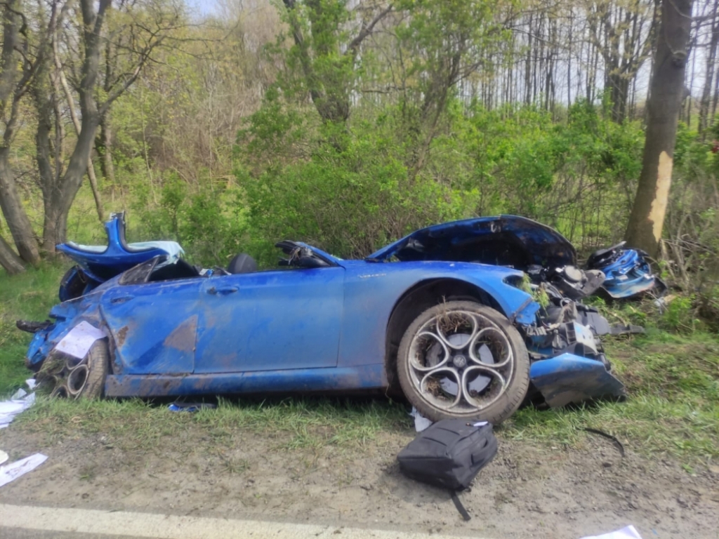 Śmiertelny wypadek na DK35 w Mirosławicach - fot. Komenda Miejska PSP we Wrocławiu.