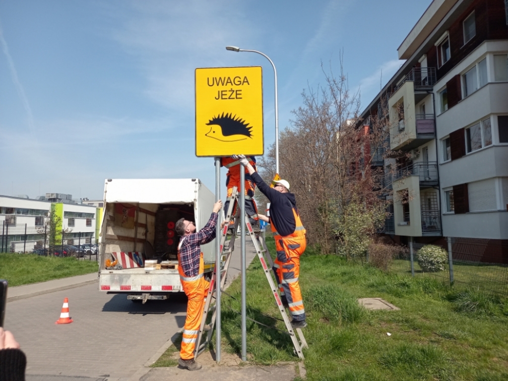 Kolejne "jeżowe" znaki stanęły we Wrocławiu - fot. ZDiUM.
