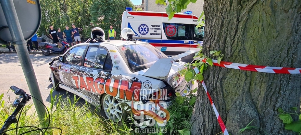 Dramatyczne chwile podczas Rajdu Strzelińskiego – fot. Strzelin998