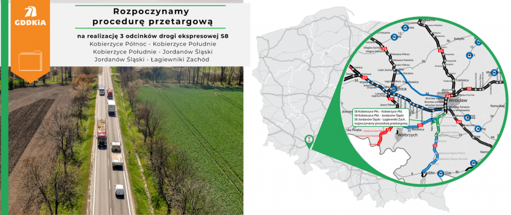 S8 z Wrocławia do Łagiewnik coraz bliżej - fot. GDDKiA