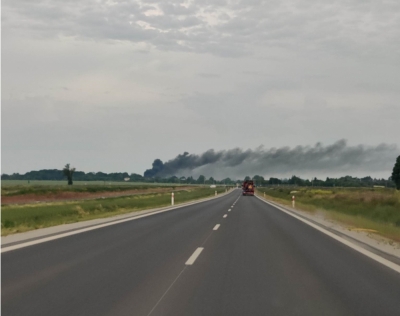Kłęby dymu nad Wysoką
