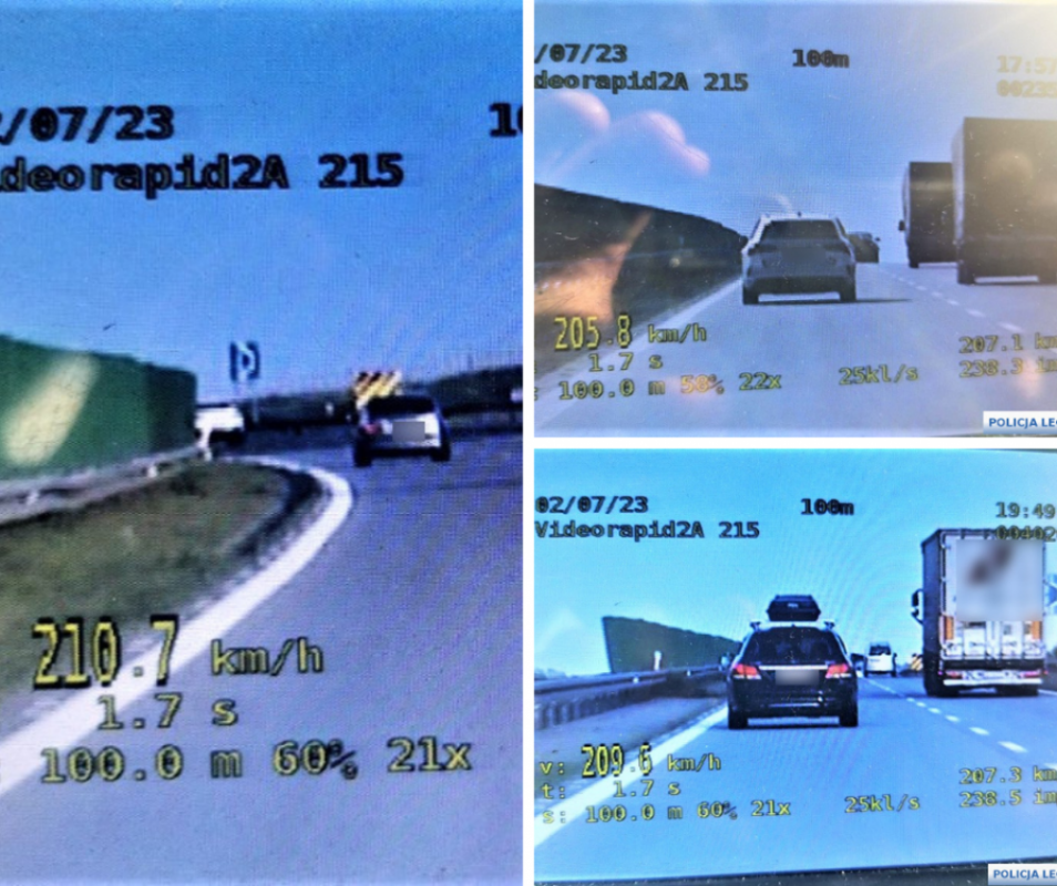 Pomylili autostradę z torem wyścigowym - fot. Policja