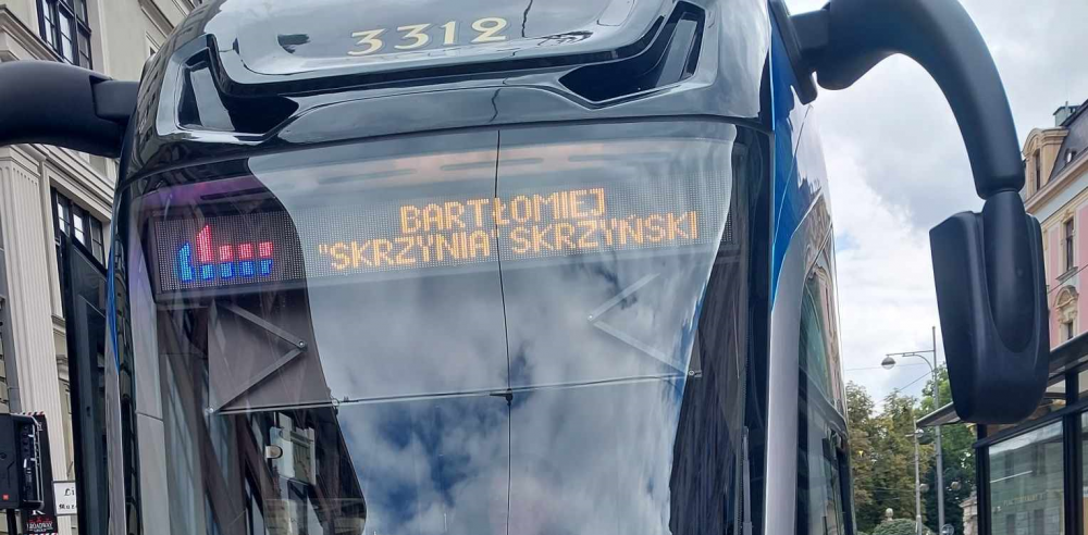 Bartłomiej Skrzyński został patronem wrocławskiego tramwaju - fot. Ewa Zając