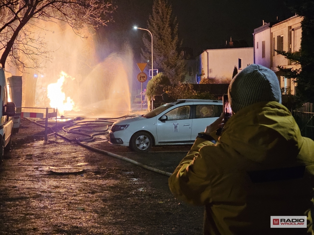 Wyciek gazu w Wałbrzychu. Pożar opanowany. Jedna osoba ranna [AKTUALIZACJA] - fot. Bartosz Szarafin