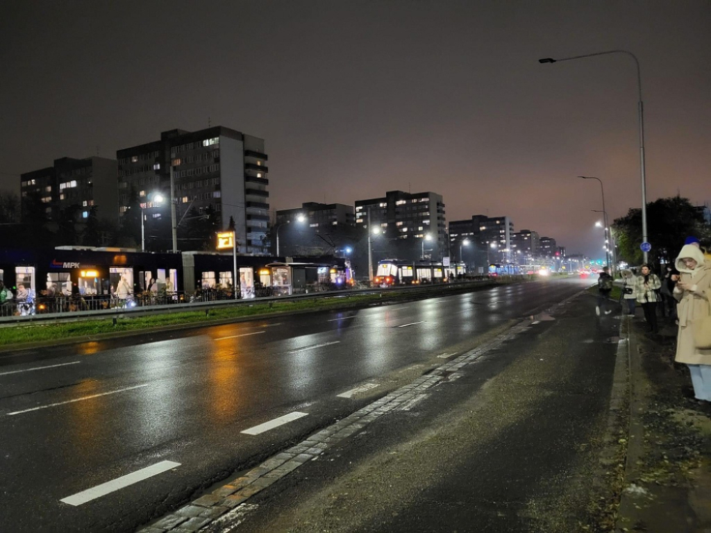 Korek tramwajów w kierunku centrum - fot. użyczone