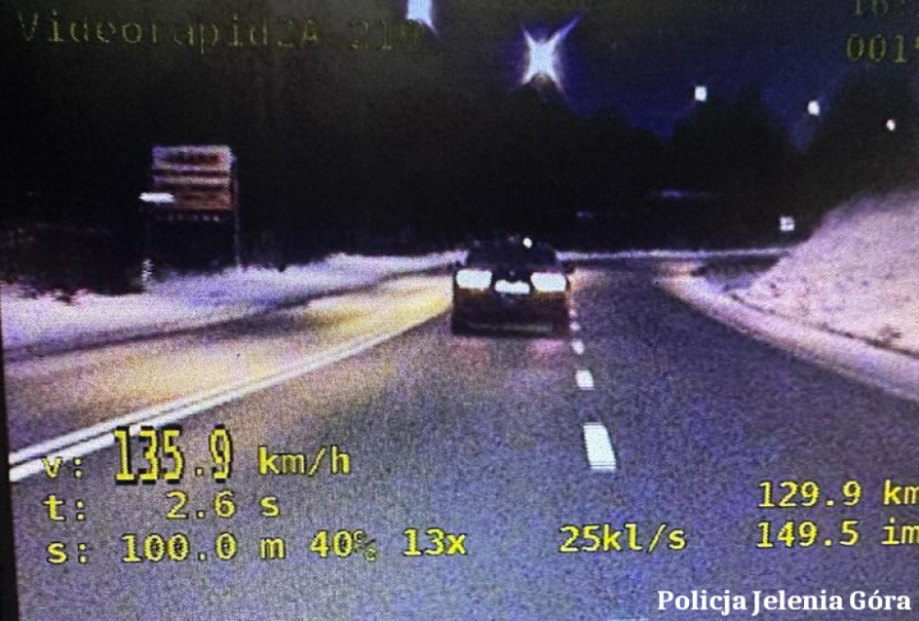 Dostał 30 punktów karnych i 3500 złotych mandatu - fot. Policja Jelenia Góra