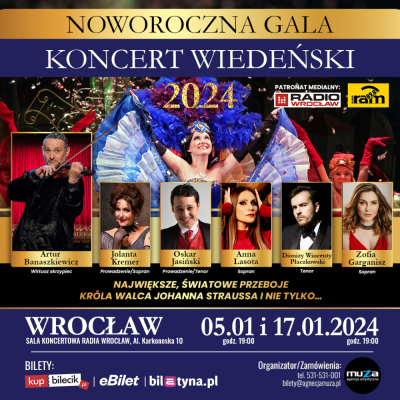 NOWOROCZNA GALA – Koncert Wiedeński – już 5 i 17 stycznia we Wrocławiu!