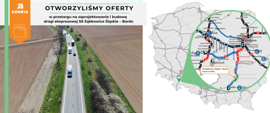 Otwarto oferty w przetargu na kolejny odcinek dolnośląskiej S8 - fot: materiały prasowe