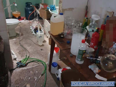 Policja zlikwidowała "laboratorium" do produkcji amfetaminy