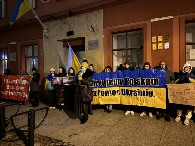 Ukraińscy mieszkańcy Wrocławia manifestowali w obronie swojego kraju