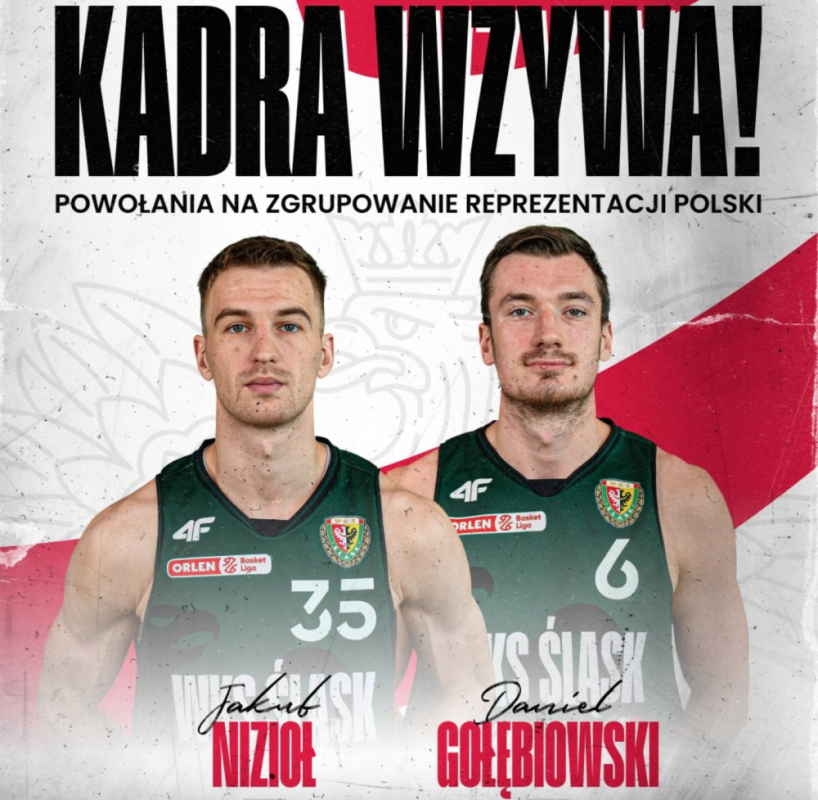 Dwóch koszykarzy Śląska w szerokiej kadrze na el. ME - fot. WKS Śląsk Wrocław koszykówka Twitter