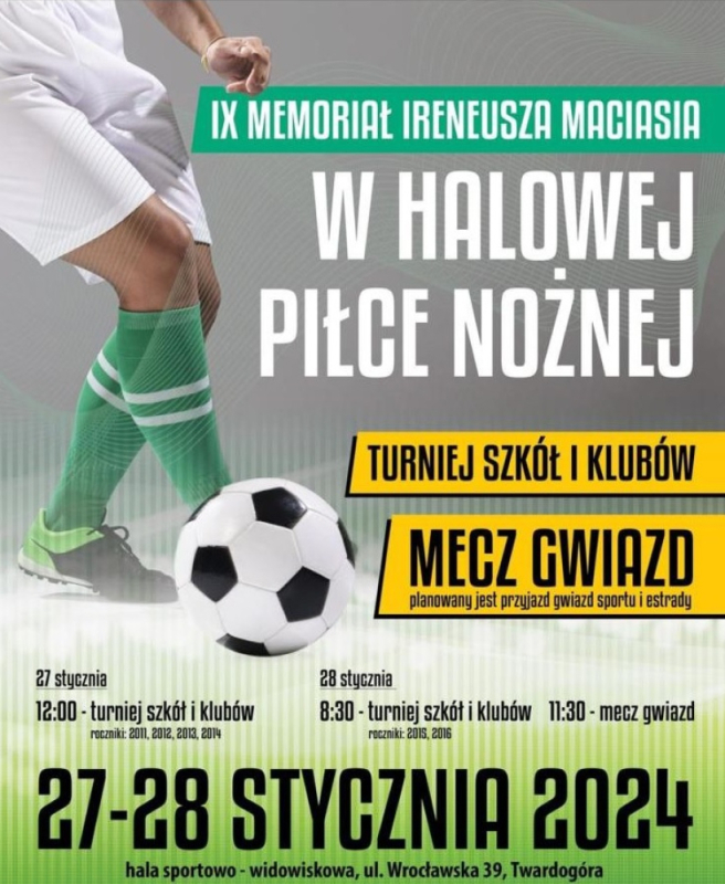 Przed nami IX Memoriał Ireneusza Maciasia - materiały organizatora