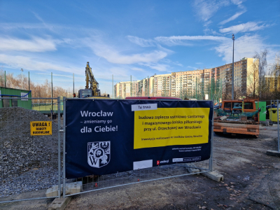 Nowe zaplecze sanitarne boiska przy ul. Orzechowej we Wrocławiu