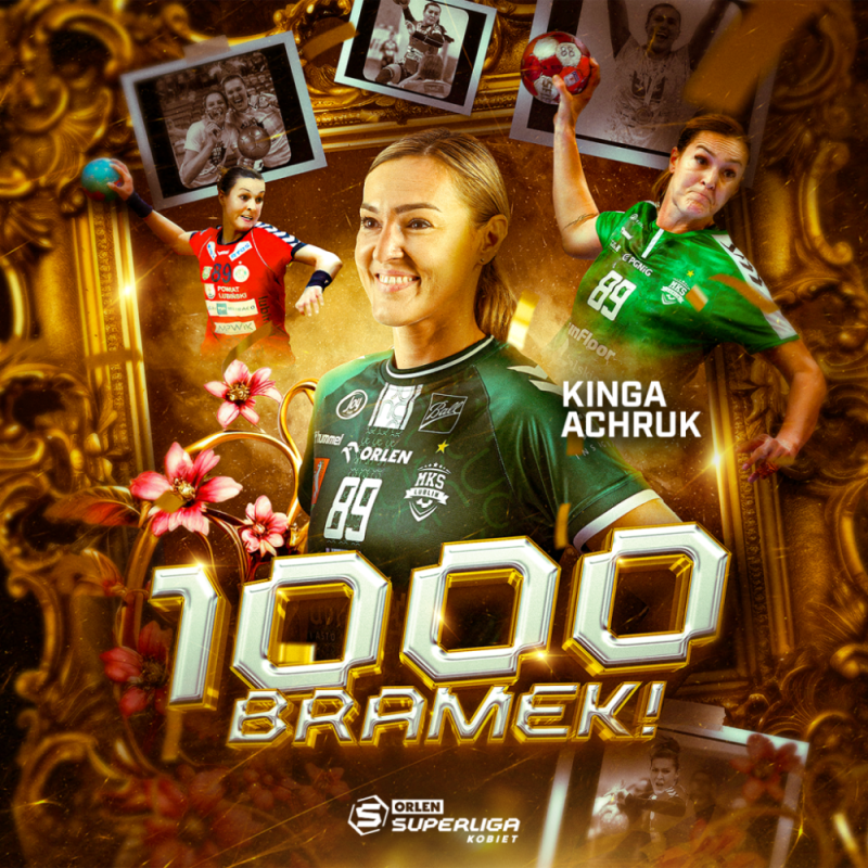 Tysiąc bramek Kingi Achruk - fot. superligakobiet.pl