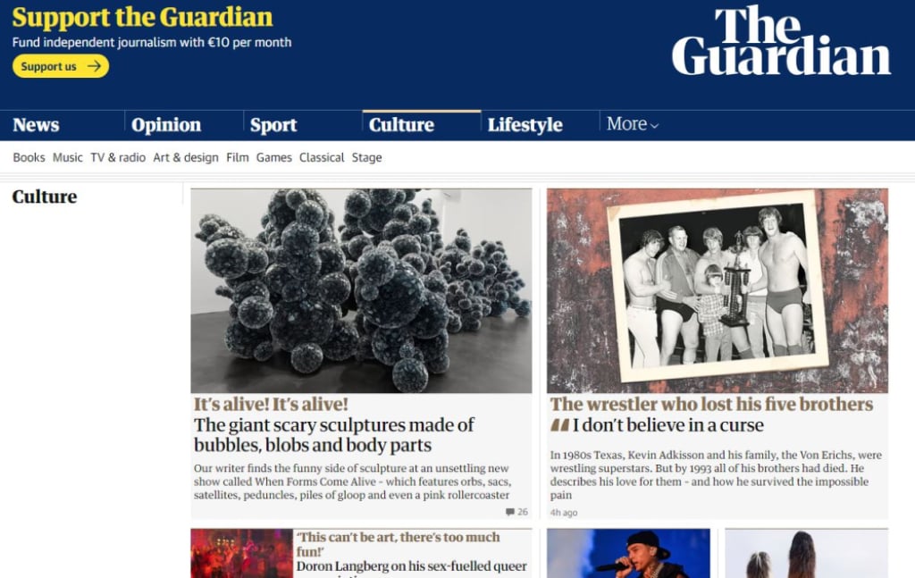 Rzeźbiarz z Wrocławia na czołówce brytyjskiego dziennika - fot. zrzut ekranu The Guardian