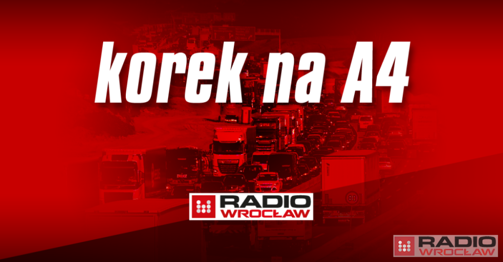 A4 stanęła po kolizji dostawczaka i osobówki - fot. archiwum Radia Wrocław
