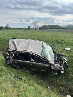 Uderzył w bariery i dachował na autostradzie A4 - 0