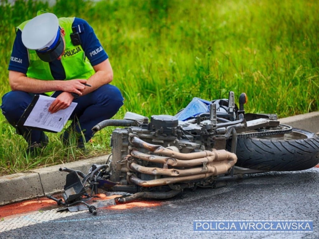 Śmierć motocyklisty na Wschodniej Obwodnicy Wrocławia. Policja apeluje  - Fot: dolnośląska policja