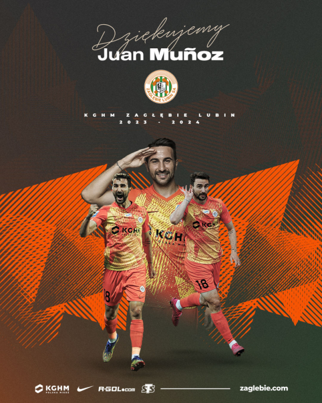Juan Munoz odchodzi z KGHM Zagłębia Lubin - fot. zaglebie.com