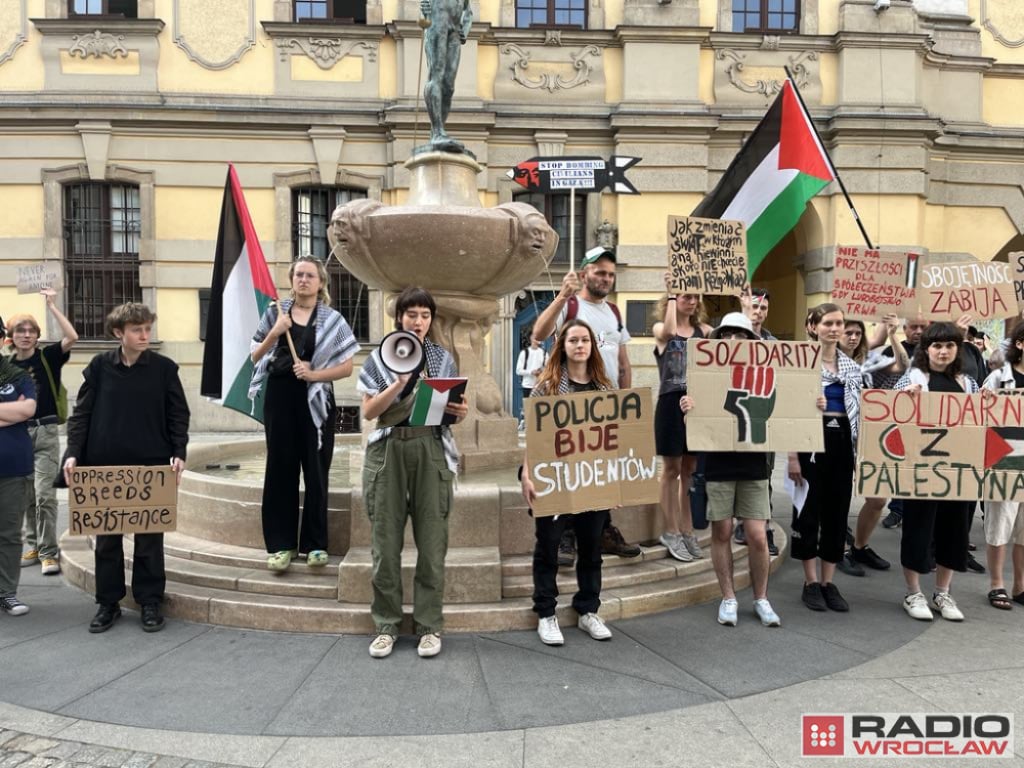 Studenci protestowali ws. działań Izraela. Żądają tego też od władz uczelni – fot. RW