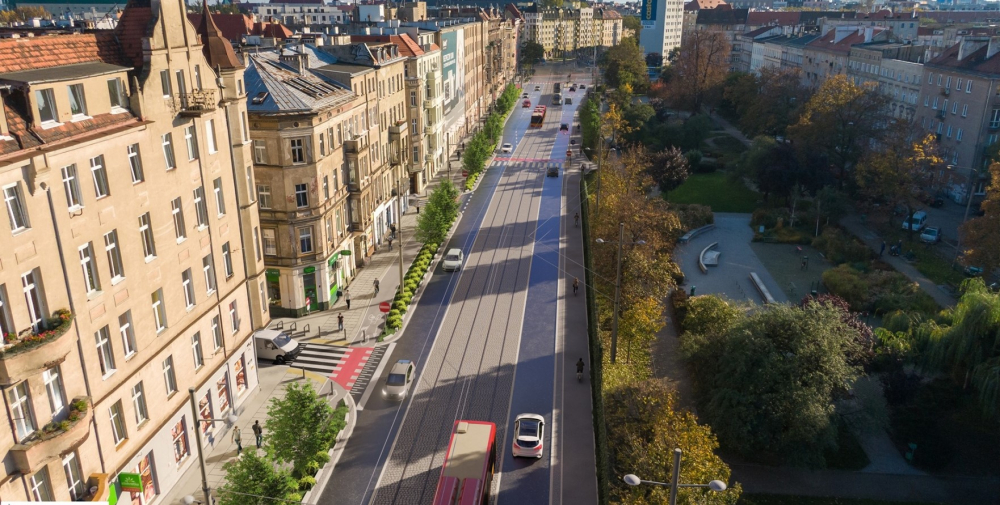 Wielkie otwarcie ul. Pomorskiej we Wrocławiu - fot. materiał prasowy / wizualizacja