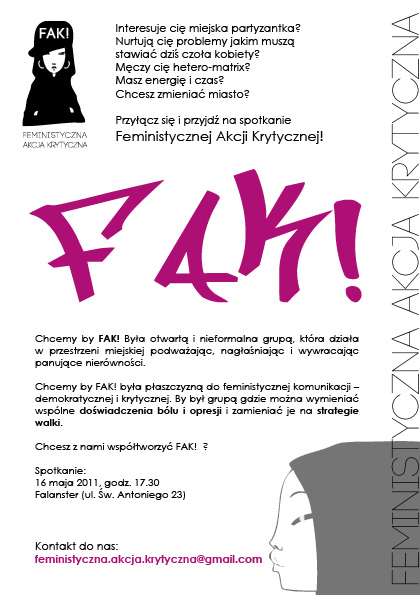 Feministyczna Akcja Krytyczna szuka! - 
