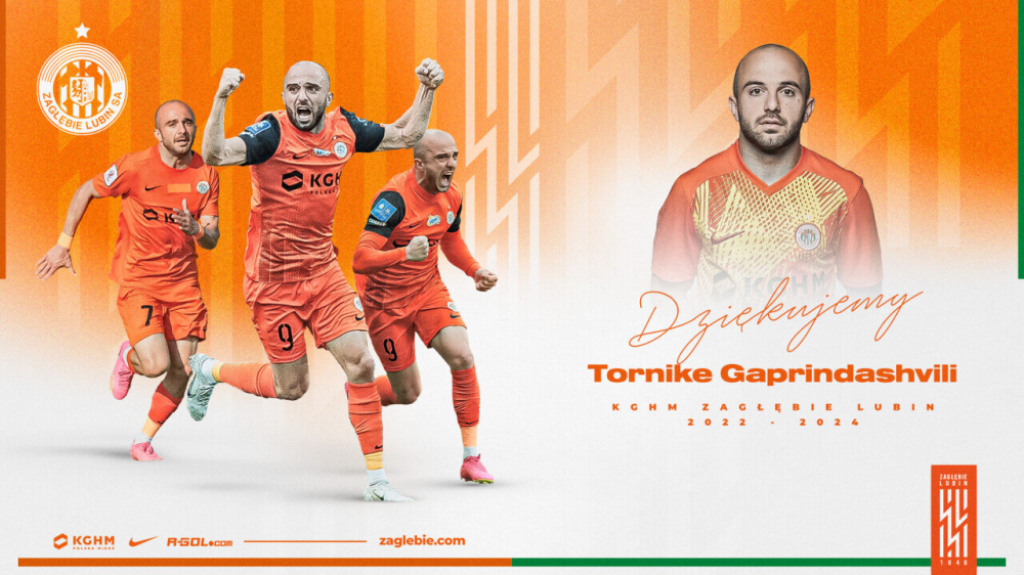 Tornike Gaprindashvili odchodzi z Zagłębia Lubin - fot. zaglebie.com