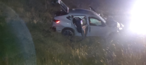 Groźny wypadek na autostradzie A4: Bus zderzył się z osobówką - 1