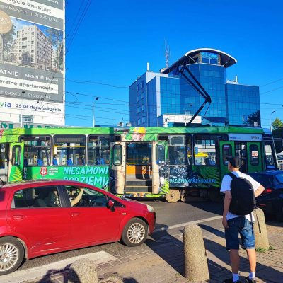 Kolizja tramwaju z tramwajem na Placu Legionów we Wrocławiu - 0