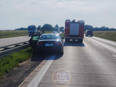 Karambol na autostradzie A4. Zderzenie sześciu samochodów - 1