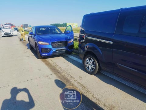 Karambol na autostradzie A4. Zderzenie sześciu samochodów - 4