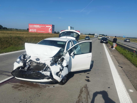 Karambol na autostradzie A4. Zderzenie sześciu samochodów - 6