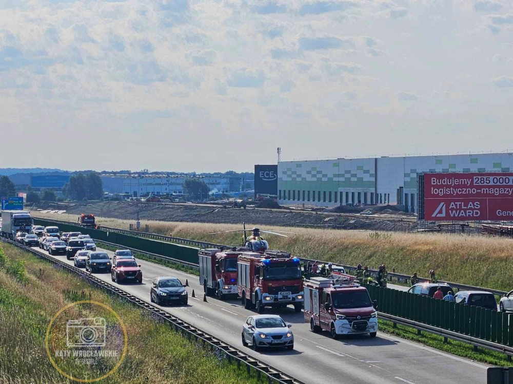 Ciężka sobota na A4: Sześć wypadków sparaliżowało ruch na cały dzień - Kąty Wrocławskie na Sygnale - Facebook