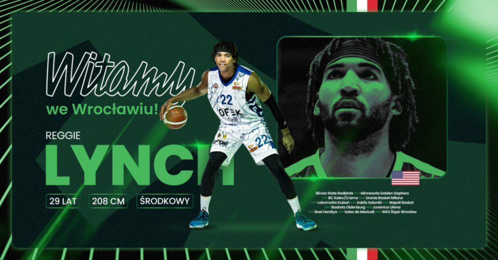 Reggie Lynch zawodnikiem koszykarskiego Śląska - fot. wks-slask.eu
