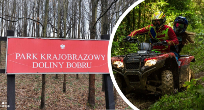 Quady i motocykle rozjeżdżają Dolinę Bobru. Policja i leśnicy rozkładają ręce