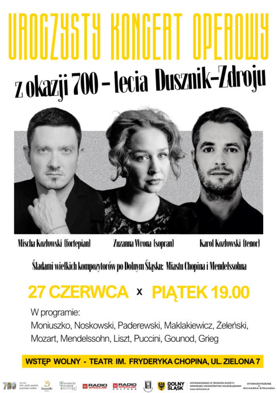Koncert operowy z okazji 700-lecia Dusznik-Zdroju - Fot. Organizator