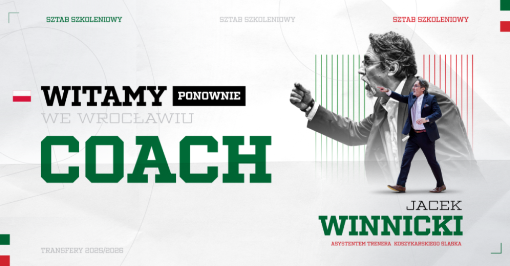 Jacek Winnicki asystentem trenera Bagatskisa - Jacek Winnicki wraca do koszykarskiego Śląska Wrocław. Fot. wks-slask.eu