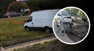 Czołowe zderzenie BMW z hulajnogą elektryczną. Policja publikuje dramatyczne nagranie