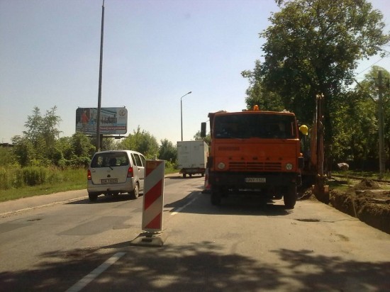 Utrudnienia na Kosmonautów - Fot. Krzysztof Horwat