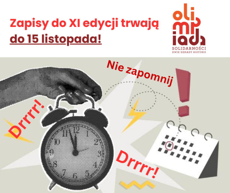 Trwają zapisy do XI edycji konkursu Olimpiada Solidarności. Dwie dekady historii.  - materiał prasowy