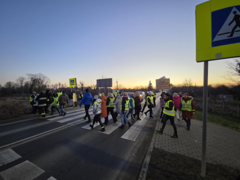 Protest po tragicznym wypadku w Strzegomiu. Były utrudnienia na drodze krajowej numer 5 - 0