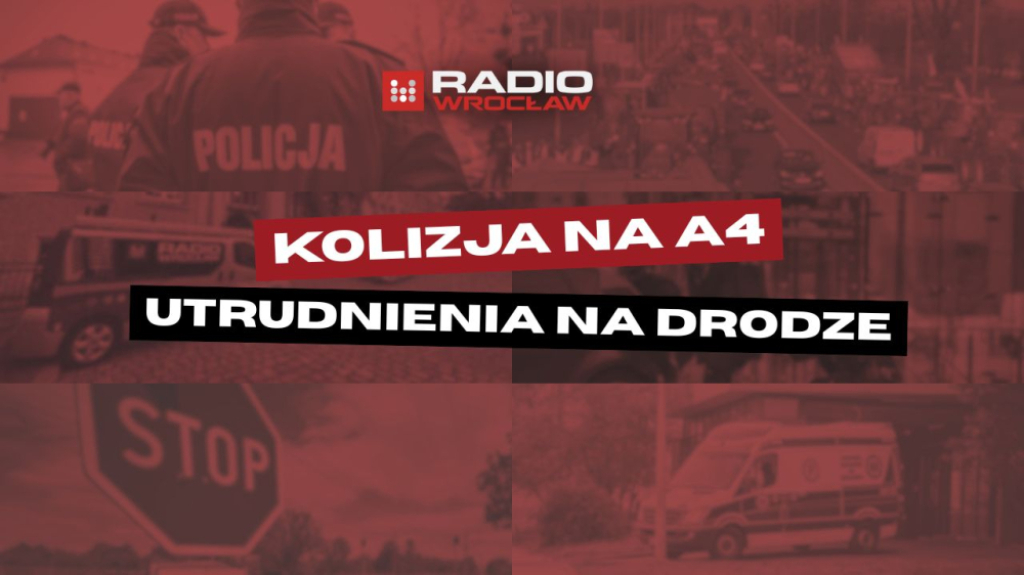 Kolizja na autostradzie A4 w kierunku Wrocławia. Na drodze występowały utrudnienia - Kolizja na autostradzie A4 w rejonie węzła Mikołajowice.
