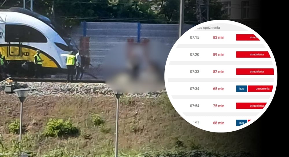 Śmiertelny wypadek na torach we Wrocławiu. Są duże utrudnienia i odwołane pociągi - Śmiertelny wypadek na kolei. Są utrudnienia i odwołane pociągi.