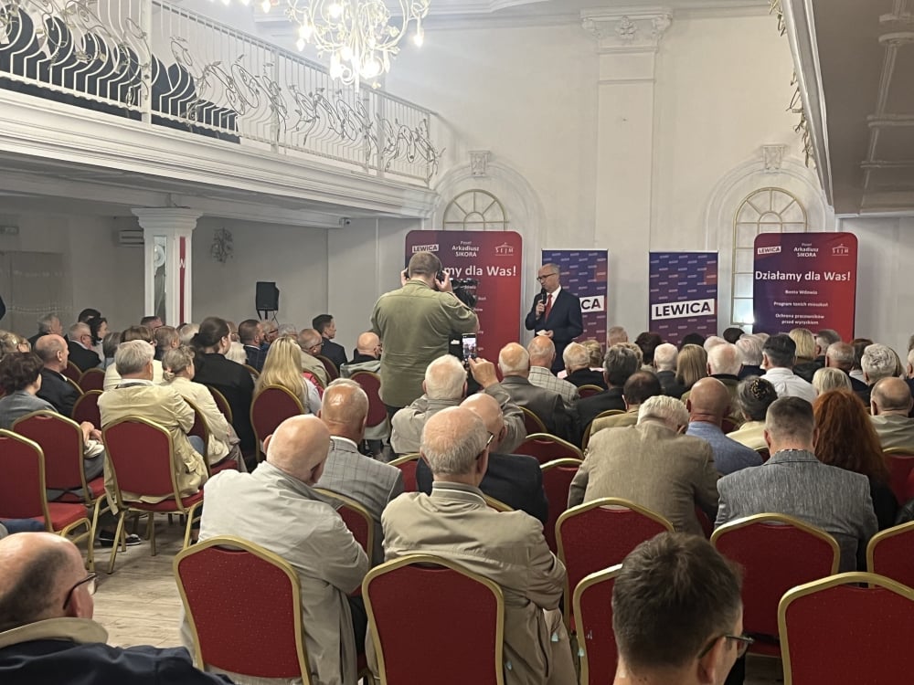 Wałbrzych: Czarzasty spotkał się z mieszkańcami. Co mówił o Ukrainie i systemie ochrony zdrowia?