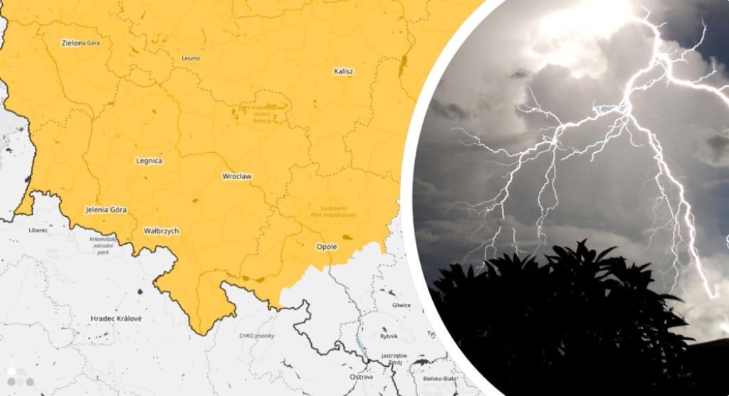 Burze, grad i silny wiatr. Cały Dolny Śląsk objęty żółtym alertem IMGW