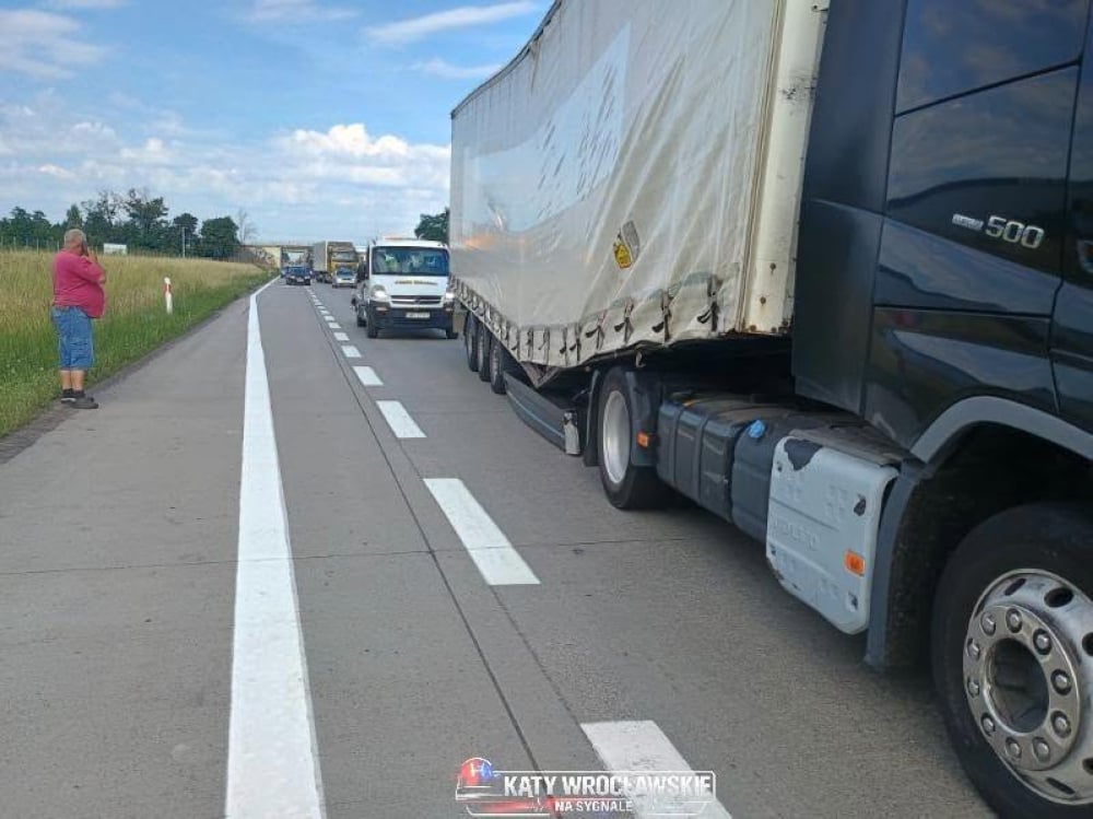 Zablokowana autostrada A4. Duże utrudnienia po awarii ciężarówki