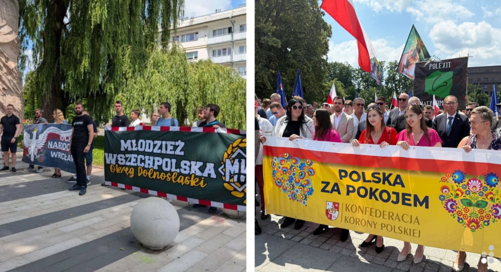Dwie manifestacje przeszły przez Wrocław. Na jednej z nich pojawił się Grzegorz Braun