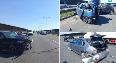 Ogromny wypadek na Autostradowej Obwodnicy Wrocławia. Zderzyło się aż 5 pojazd&oacute;w